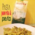Penne pesto senza aglio e pancetta