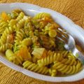 Fusilli allo zafferano  con tonno e  zucchine