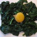 TUORLO D' UOVO FRITTO CON SPINACI