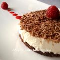 Choco-cheesecake con coulis di lamponi