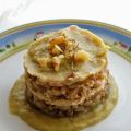 Farro con crema di carciofi, tofu e noci