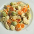 Straccetti di pollo con olive e carote