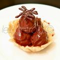 LEI: Profiteroles su cestino di mandorle