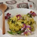 Risotto allo zafferano e bocca del leone
