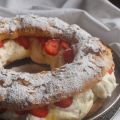 Paris Brest with strawberries & lemon curd