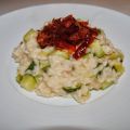 Risotto zucchine, robiola e speck croccante