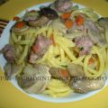 Tonnarelli funghi e salsiccia