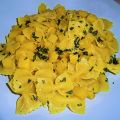 Farfalle ai porri, patate e zafferano