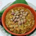 Pasta e fagioli borlotti freschi