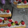 Eclair con ganache montata ai lamponi