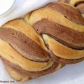 TRECCIA BICOLORE: BRIOCHE ALLA NOCCIOLA E CACAO
