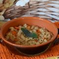 Zuppa di fagioli cannellini e fiocchi d'avena