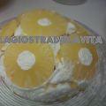 Torta all'ananas, panna e zabaglione
