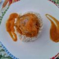 Risotto che sembra di zucca con pollo