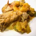 Pollo ai peperoni e olive, sul far della cena