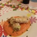 Lonza farcita su vellutata di carote