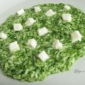Risotto con spinaci e mozzarella